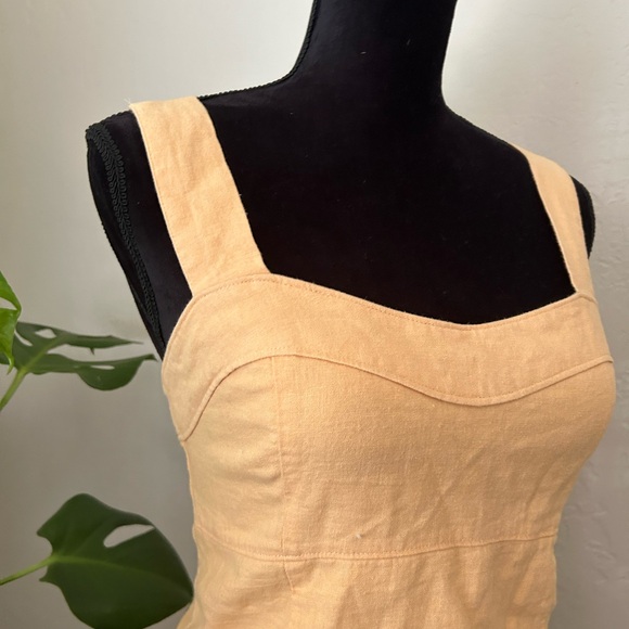 A&F Abercrombie Yellow Linen Blend Top - Picture 6 of 8